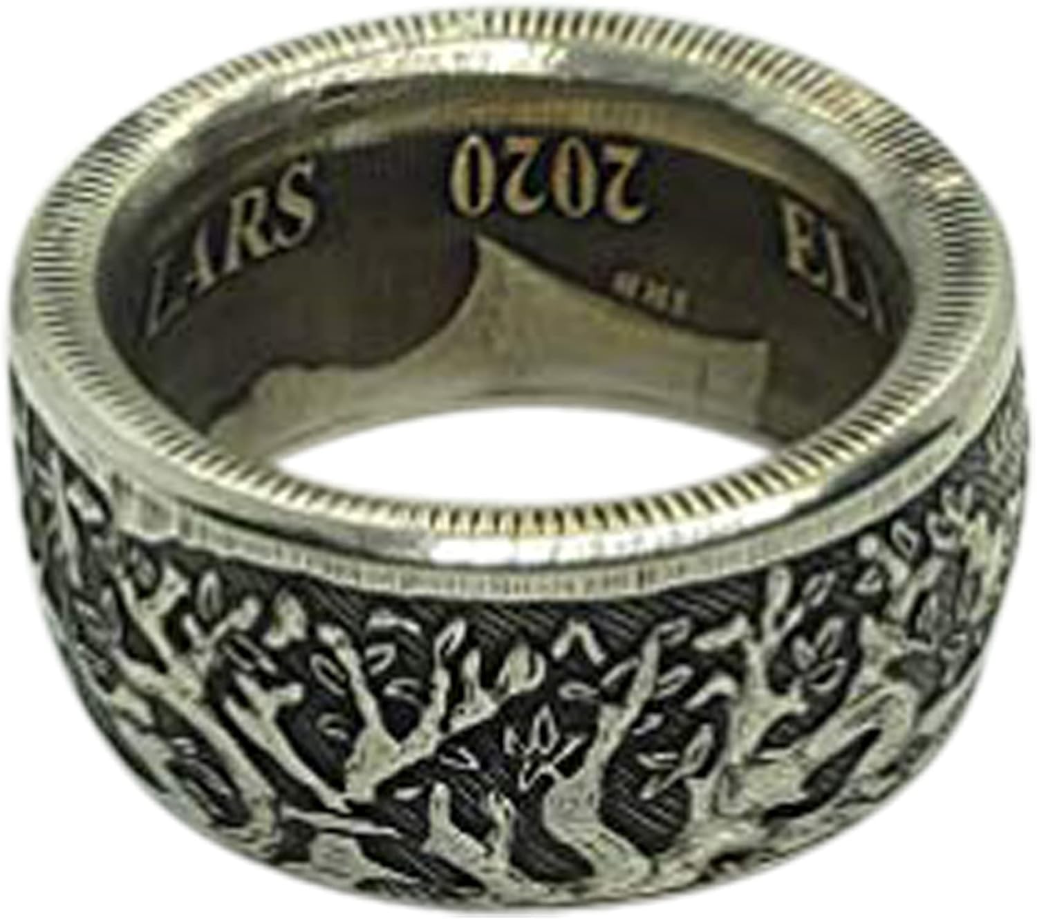 "TREE OF LIFE" .999 FINE SILVER COIN RING