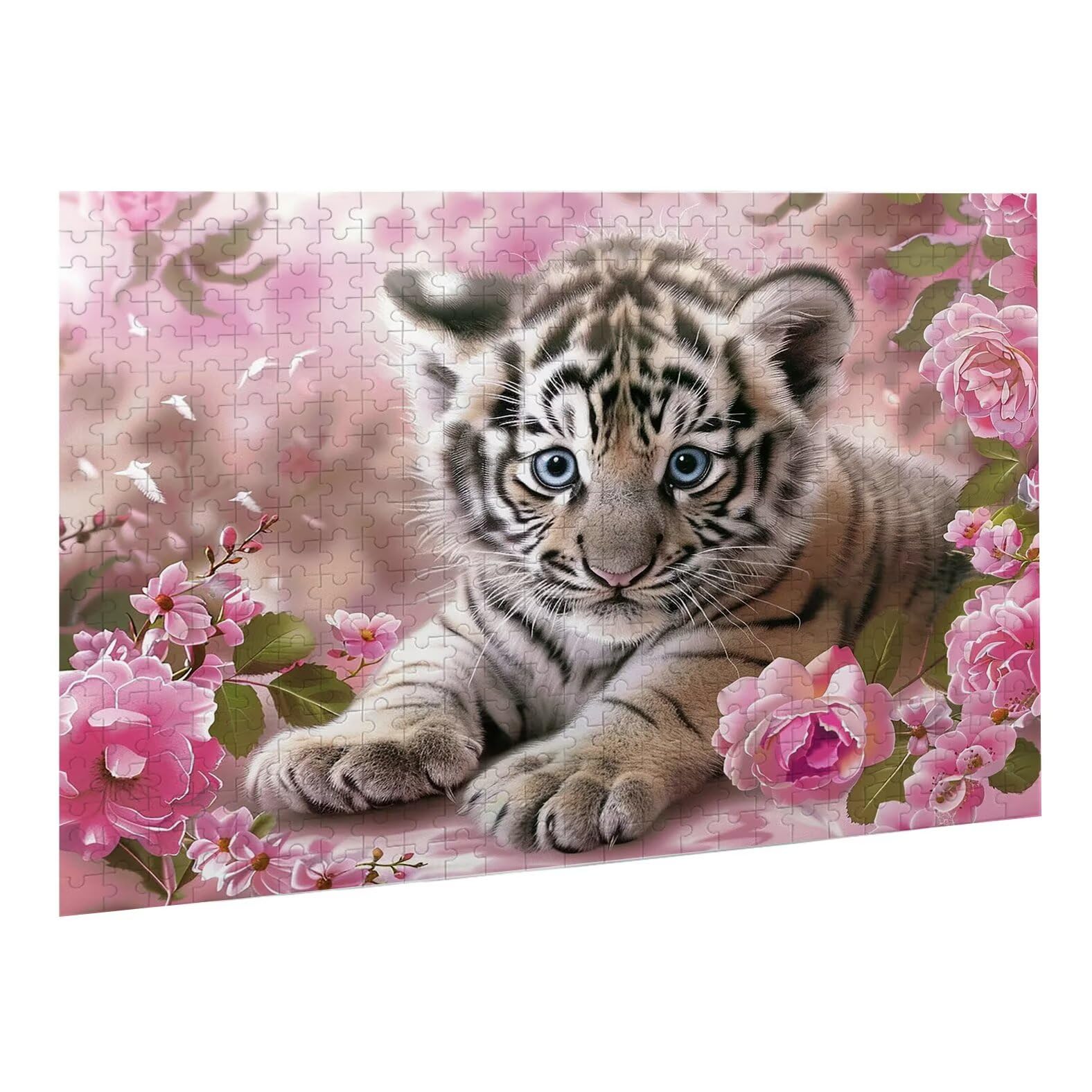 Jigsaw Puzzle, 4000 Pezzi Puzzle Classici, Fiore Puzzle Rilassamento Intelligence, Mpossibile Difficile Puzzles impegnativo per adulti Puzzles per Gioco Familiare, Regalo per Amore Amico Tigre K0F-29