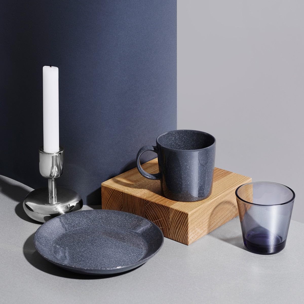 Iittala Kerzenständer Nappula Edelstahl 107mm silber