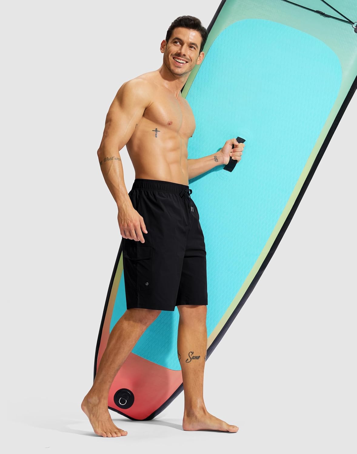 Men's Swim Trunks No Liner 9" Board Shorts Quick Dry Bathing Suit Swimming Beach Shorts for Men with 3 Pockets - Image 7