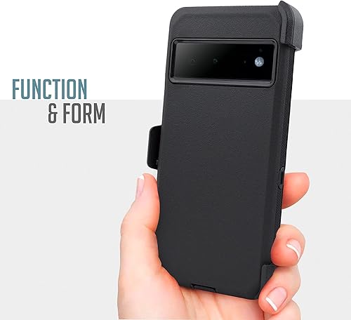 Miniatura 6 de Customerfirst - Funda para Google Pixel 6A, funda para Pixel 6A 5G con funda de clip para cinturón protector de pantalla integrado resistente a