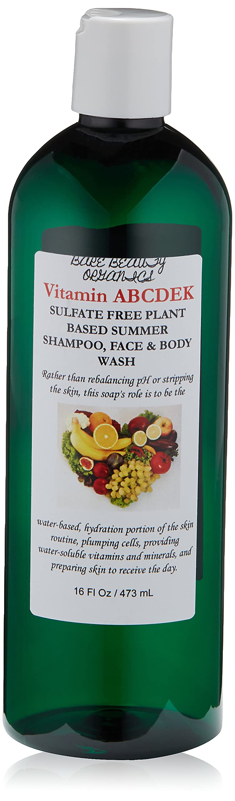 Vitamin ABCDEK Shampoo Face and Body Wash Sulfate Free Plant Based Psoriasis For Undernourished Skin Hair And Scalp