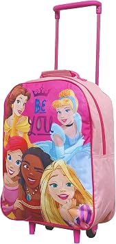 trolleys Kids Princess Cabin Bag Suitcase with Wheels and Telescopic Handle - Ideal for Short Breaks, Holidays, sleepovers and School Trips