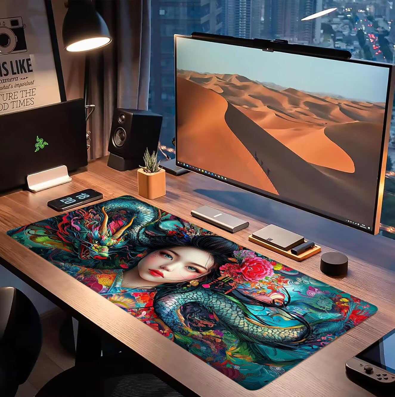 Podkładka pod mysz, podkładka pod mysz XXL 1200 x 600 mm podkładka pod mysz dla graczy, wodoodporna gumowa podstawa, duża podkładka pod mysz do gier na biurko szyte krawędzie wodoodporna
