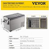 VEVOR Glacière Électrique Voiture, 35 L, Réfrigérateur Portable à Compression, Mini Frigo, 69,3x34,5x38,1 cm, Mini Congélateur avec Écran LCD Numérique -20 à 20 ℃ pour Maison/Voiture/Camping - 7
