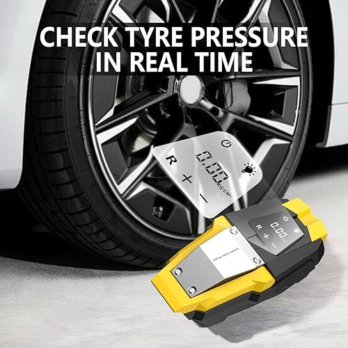 Miniatura 2 de Inflador de neumáticos, compresor de aire portátil de 150 PSI, bomba de aire eléctrica de 12 V para neumáticos de automóvil, bomba de neumáticos de