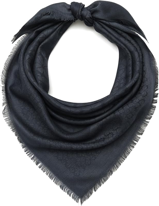 kate spade new york Women's Spade Flower Yarndye Square Scarf, Stylish & Lightweight Fashion Accessory