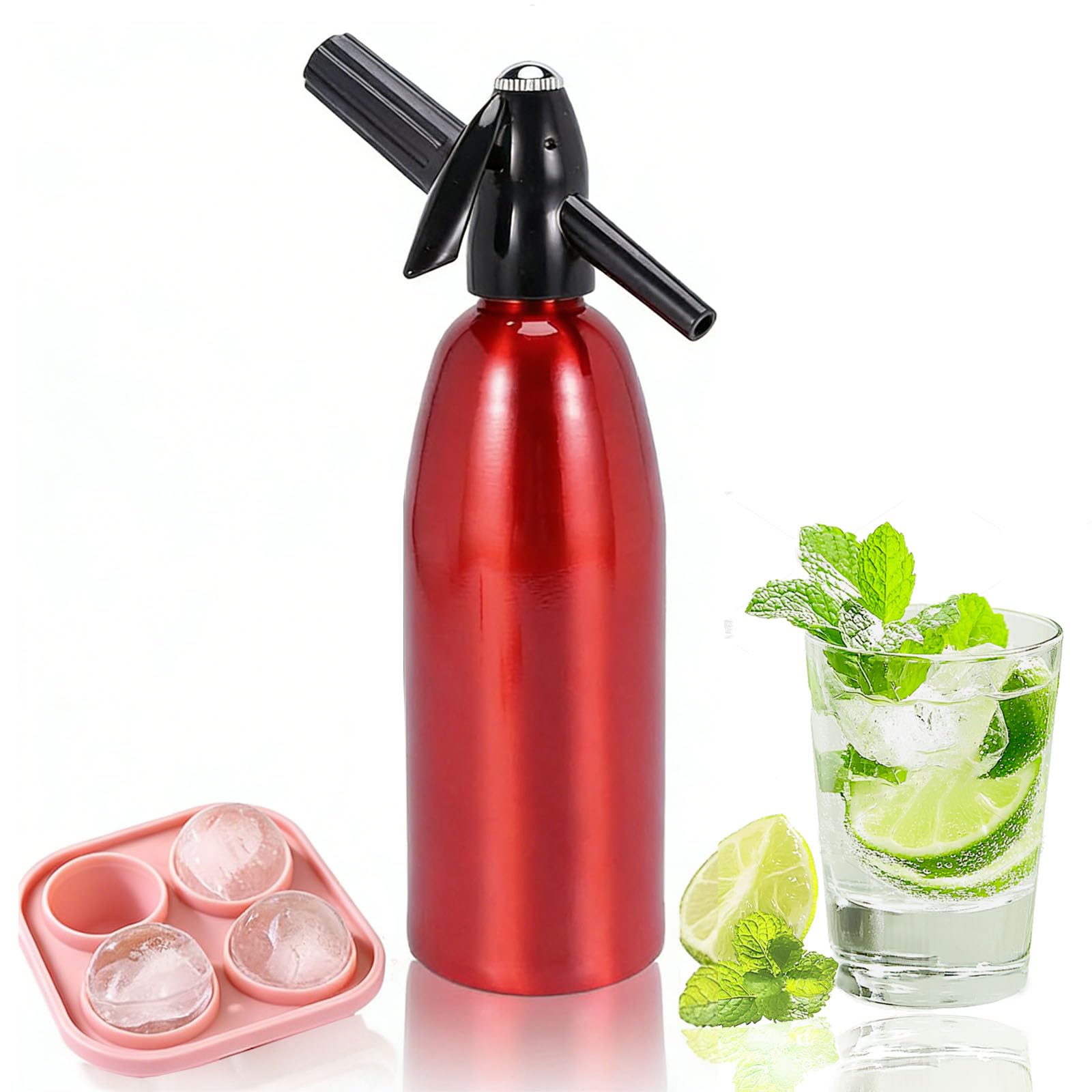 iSi Twist'n Sparkle Flessenset, 2 x 1 l reserveflessen voor bruiswatertoestel, sodamaker, drinkfles voor koolzuurhoudende dranken, robuuste PET-flessen met deksel, voor cocktails en dranken, BPA-vrij