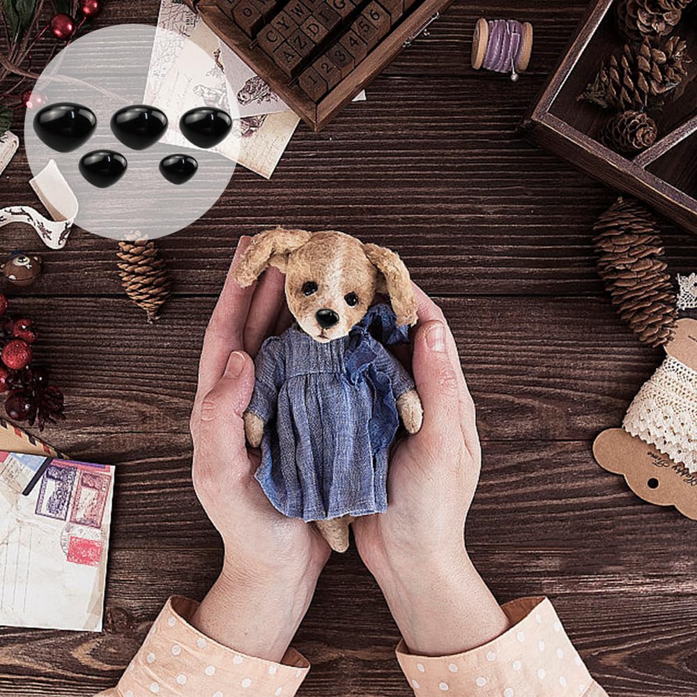 SAFIGLE - 100 Nasi Sicuri Per Animali Di Peluche, Fai Da Te, Con Fondo Piatto, Facili Da Installare