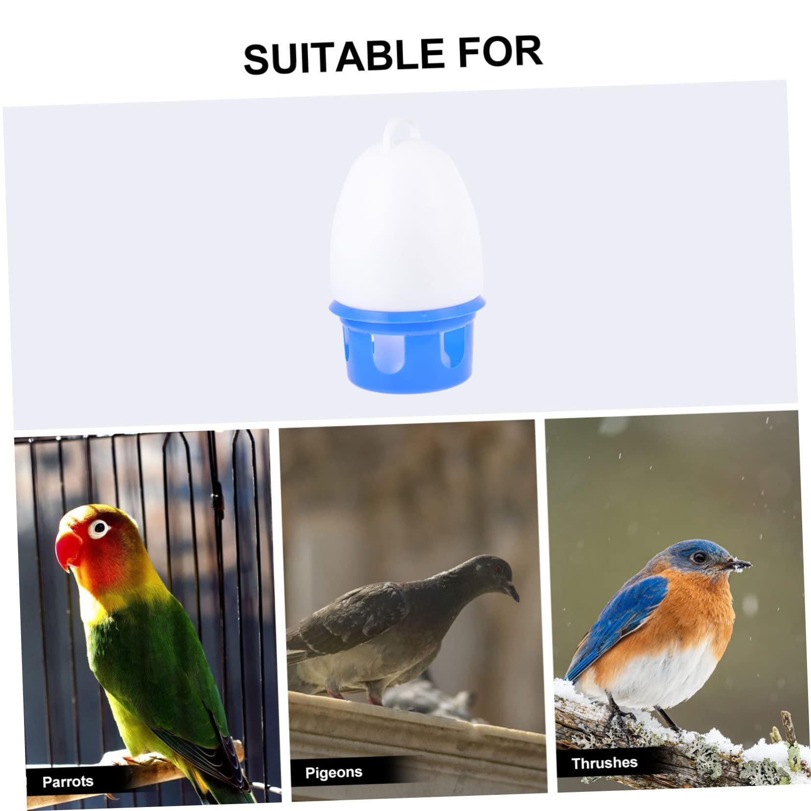Mangiatoia Per Piccioni 12l Con Bevitore Portatile in Plastica Resistente, Distributore D’acqua Compatto Per Uccelli Domestici, Accessorio Per Gabbie Facile Da Riporre e Trasportare