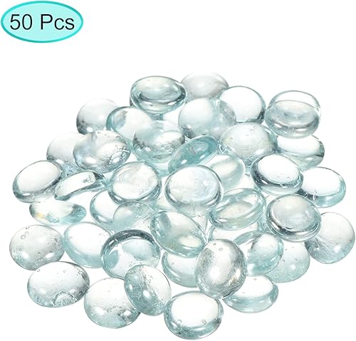 Miniatura 3 de MECCANIXITY Canicas decorativas de vidrio plano de 0.669-0.748 in, cuentas de relleno de jarrón de rocas, guijarros transparentes para decoración de