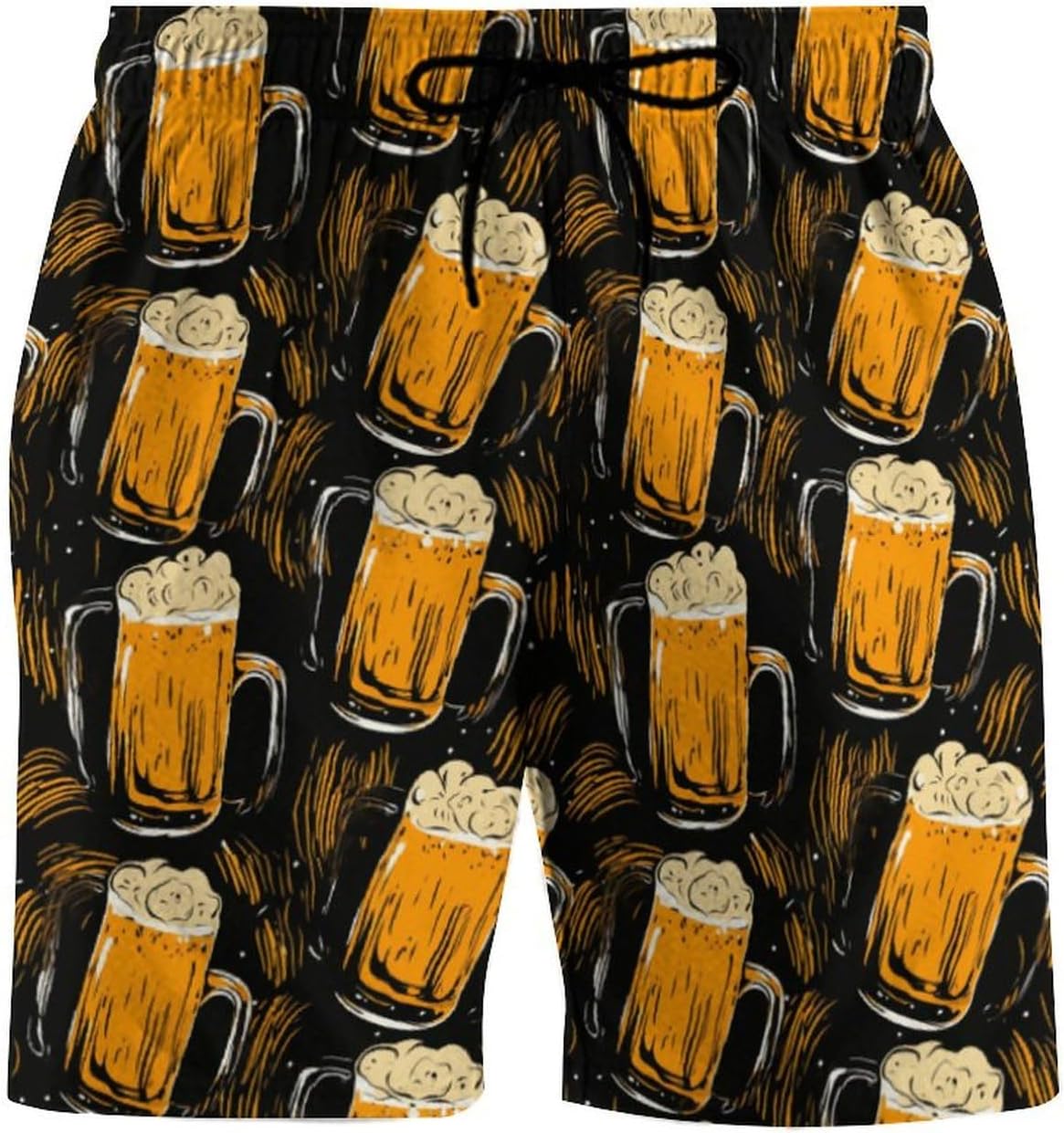 Men's Two Piece Matching Sets Trees Pattern Beach Suit Button-Up Shirt