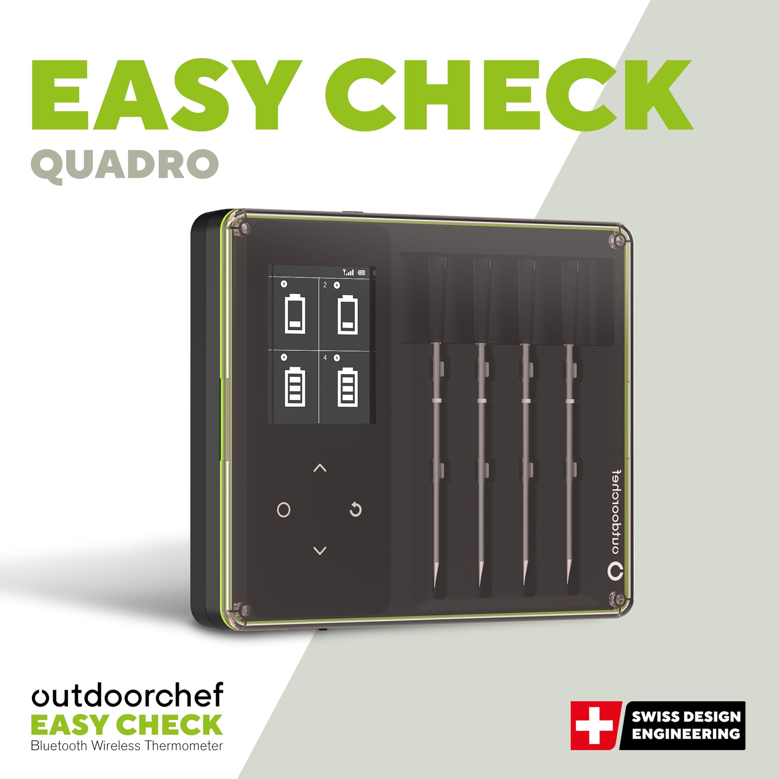 Outdoorchef Easy Check Thermometer Quadro - Thermomètre de cuisson sans fil Bluetooth