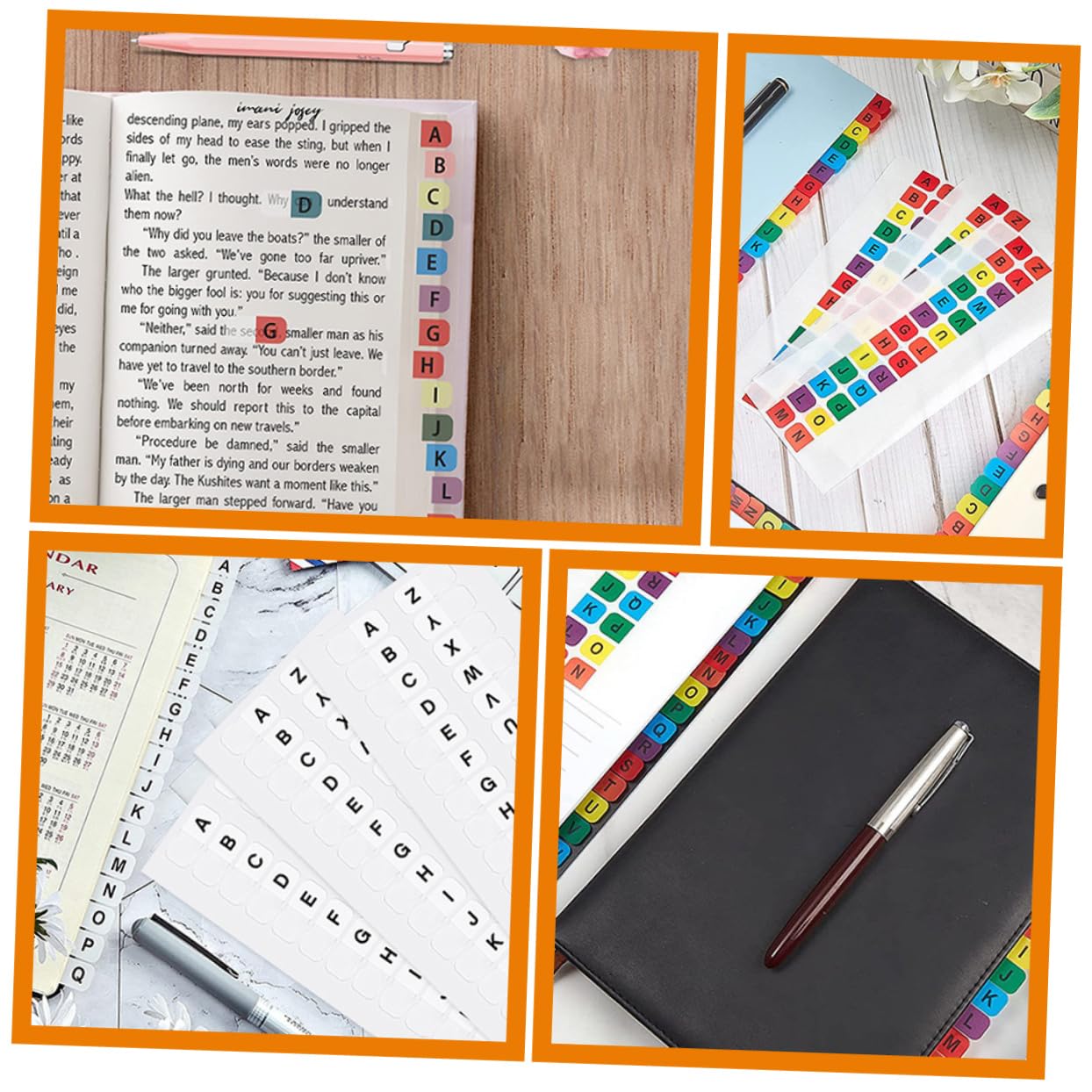 OSALADI 5 Set Schede Adesive Alfabeto Colorate Linguette Autoadesive Per Segnalibri Pratiche E Resistenti Per Quaderni E Libri Per Studio E Lavoro 30 Fogli*5