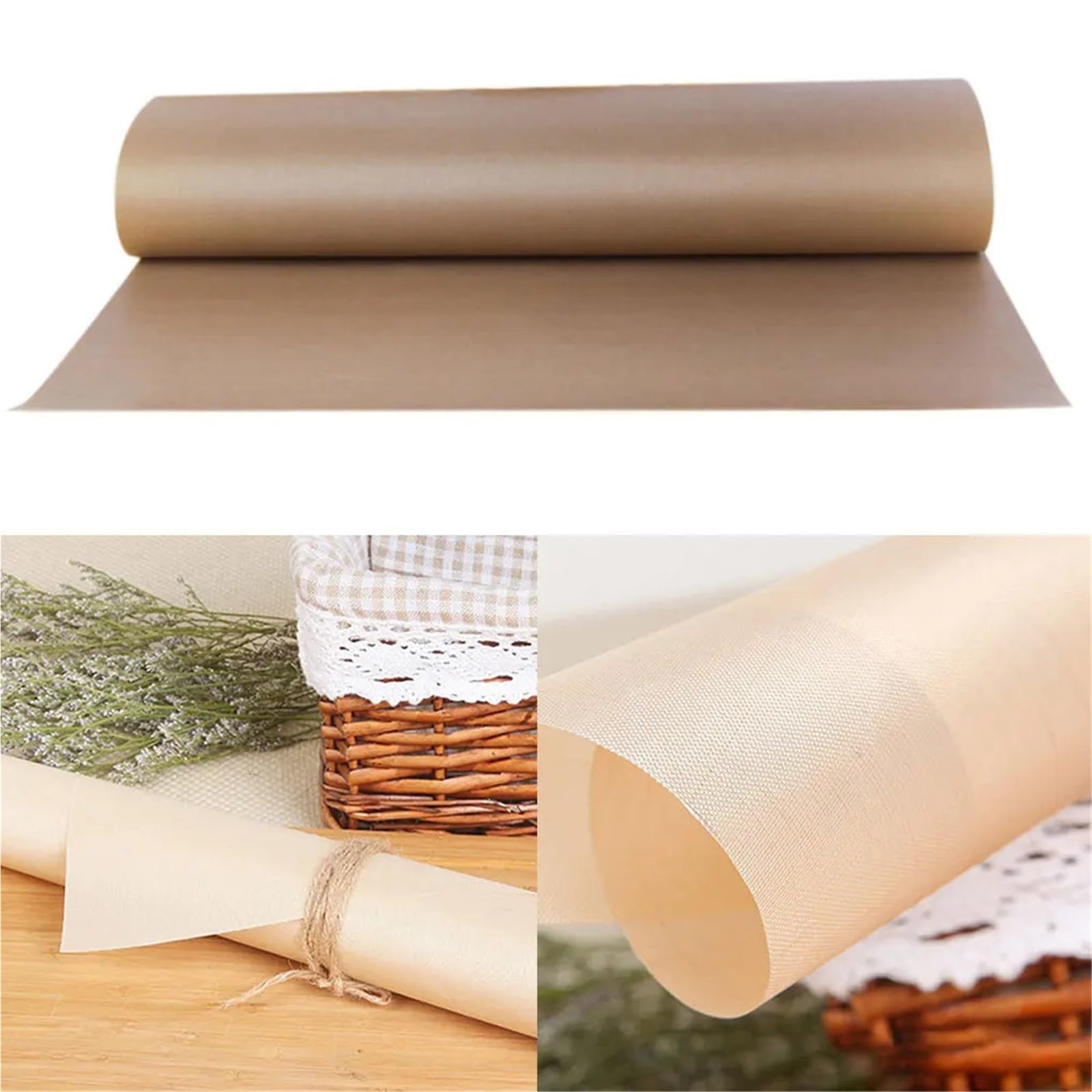 Ofenmatte 4 Stück Antihaft-Backmatte, wiederverwendbar, hochtemperaturbeständig, for Backofen, Mikrowelle, Grill, Backmatte(White 30x40cm)