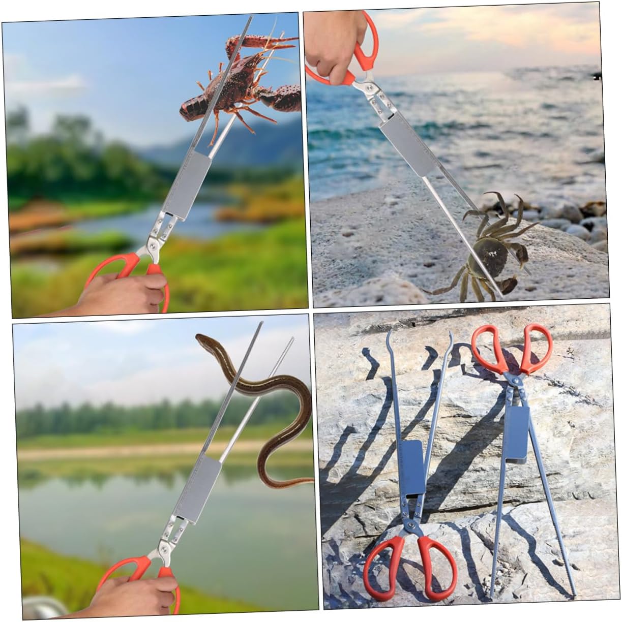 Stainless Steel Slip Eel Clamp Seafood Clip Multi-function Tong Strong Bite Force Fish Grabber Tool