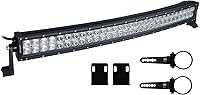 Vista 11 de SuperATV Barra de luz combinada LED curvada de 30 pulgadas, incluye interruptor basculante y arnés de cableado, kit de soporte de perfil bajo