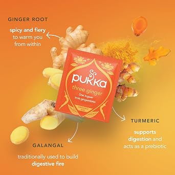 Pukka, Tea Herbal Three Ginger Organic, 20 Count