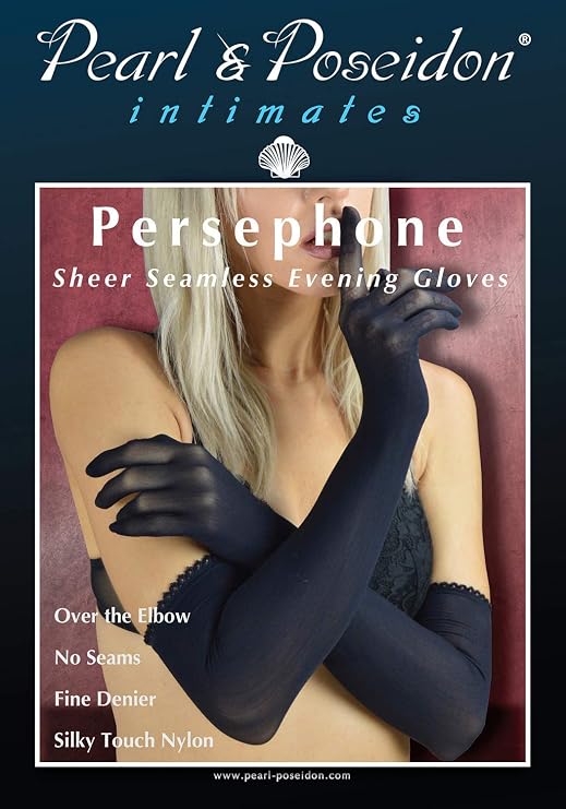 Persephone - Sheer Seamless Nylon Evening Gloves