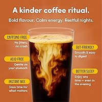 Vista 3 de Nummy Creations Alternativa al café de hierbas instantáneo caramelo con diente de león. Sabor de café de cuerpo completo, sin cafeína, totalmente