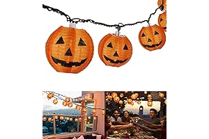 Pumpkin Lights: Jack O'Lantern String Lights for Festive Halloween Decor