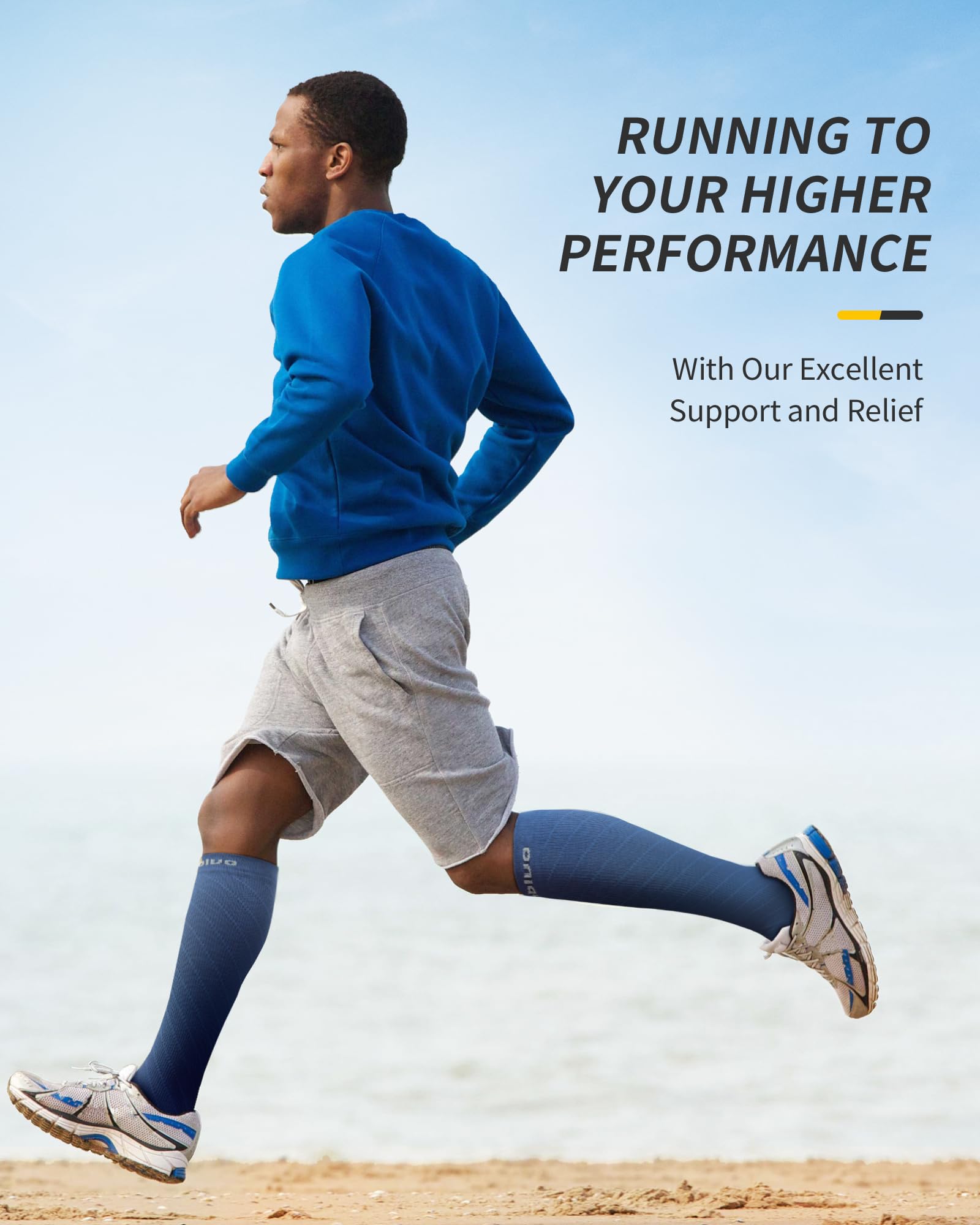 CAMBIVO Calze Compressione Graduata Donna e Uomo 2 Paia, Calze Elastiche a Compressione Graduata per Sport, Running, Trekking, Viaggio in Aereo