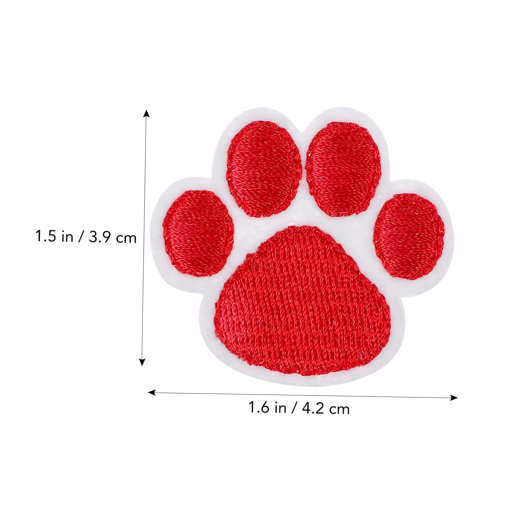 NUOBESTY 5 Sets Modische Hundepfoten-patches Bestickte Kleidungspatches Für Jacken Rucksäcke Hüte 20 Stück * 5