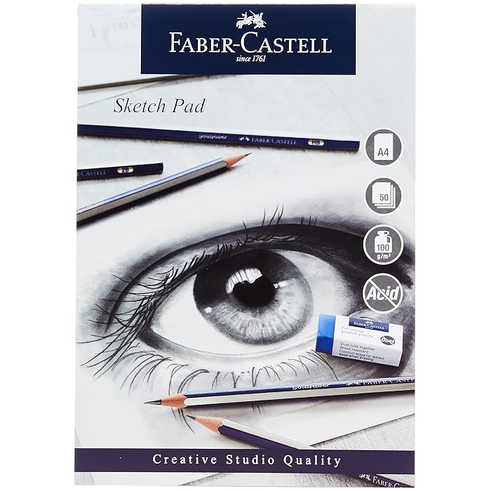 Buy FaberCastell Creative Studio Sketch Pad, A4, Acid Free Gummed