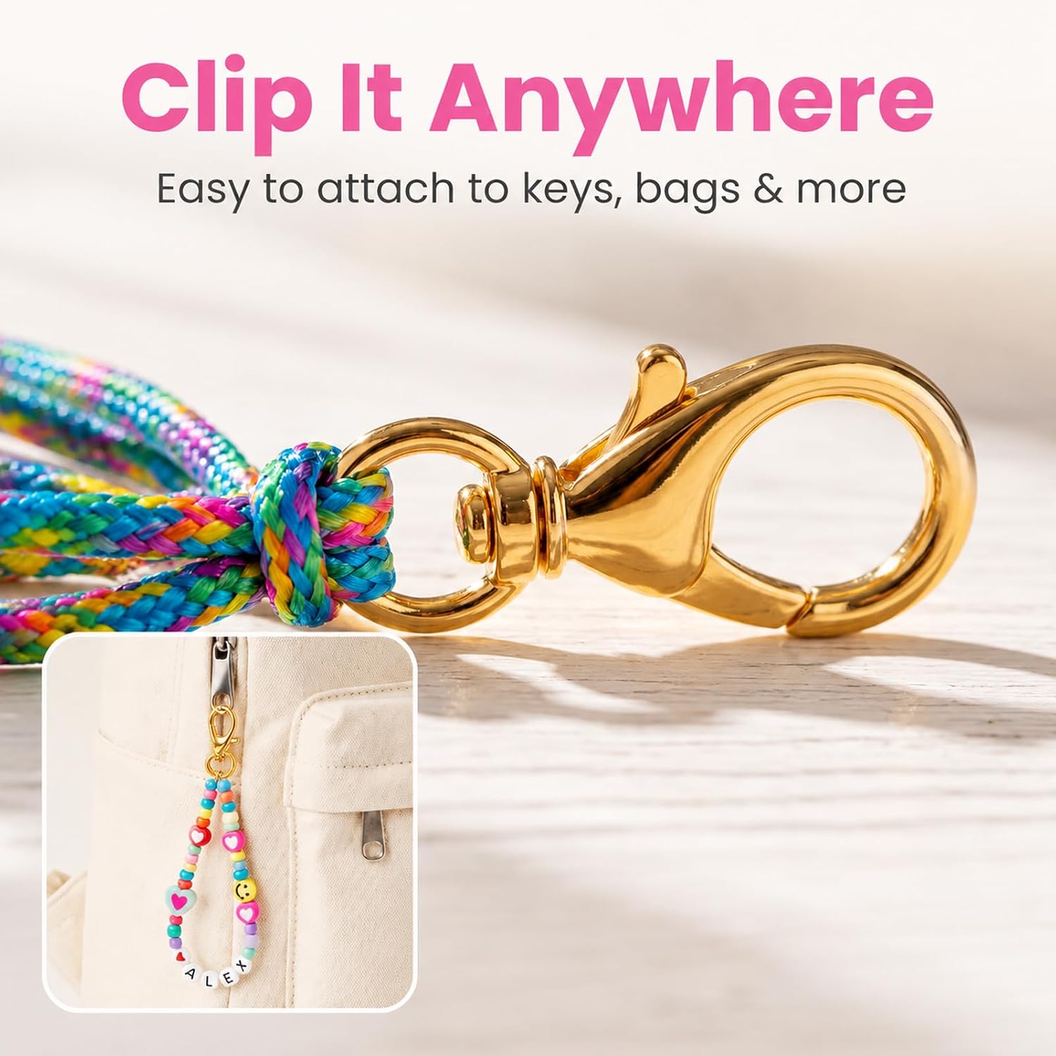 Kdpuei 421PCS Bead Keychain Making Kit, Keychain Bead Kit, DIY Bag Charm Set with Acrylic Heart Star Flower Alphabet Beads, Bead Keychain Kit, Jewerly Making Kit for Girls Women