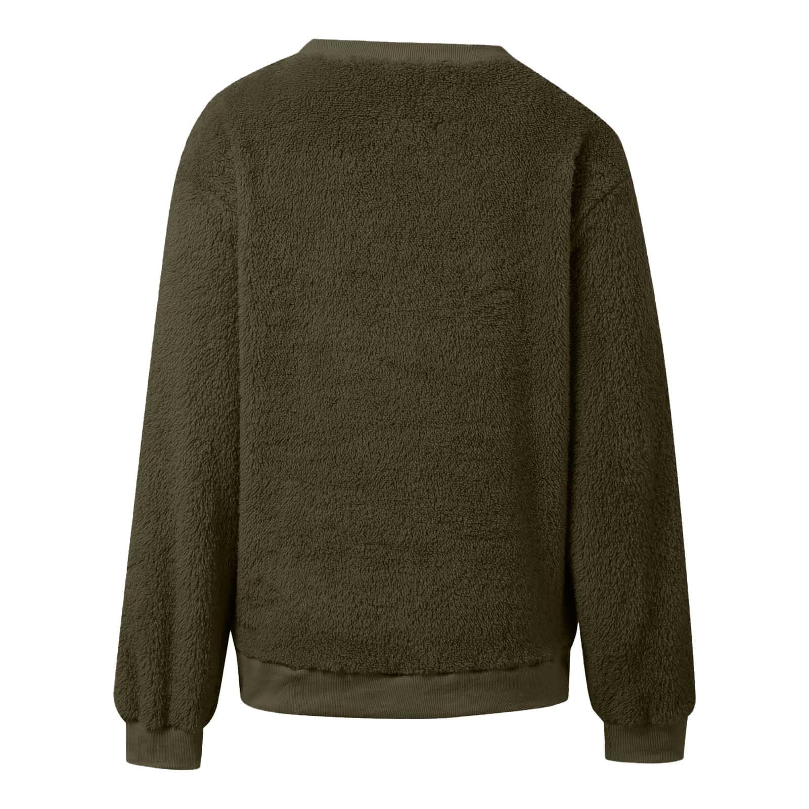 Sudadera Informal de Manga Larga con Bolsillos sólidos para Mujer, sin Capucha, para Mascotas