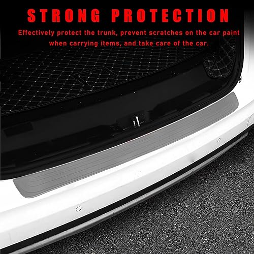 Miniatura 4 de Kewucn Protector de parachoques trasero de automóvil, accesorio de goma resistente a los arañazos para la entrada de la puerta del maletero,