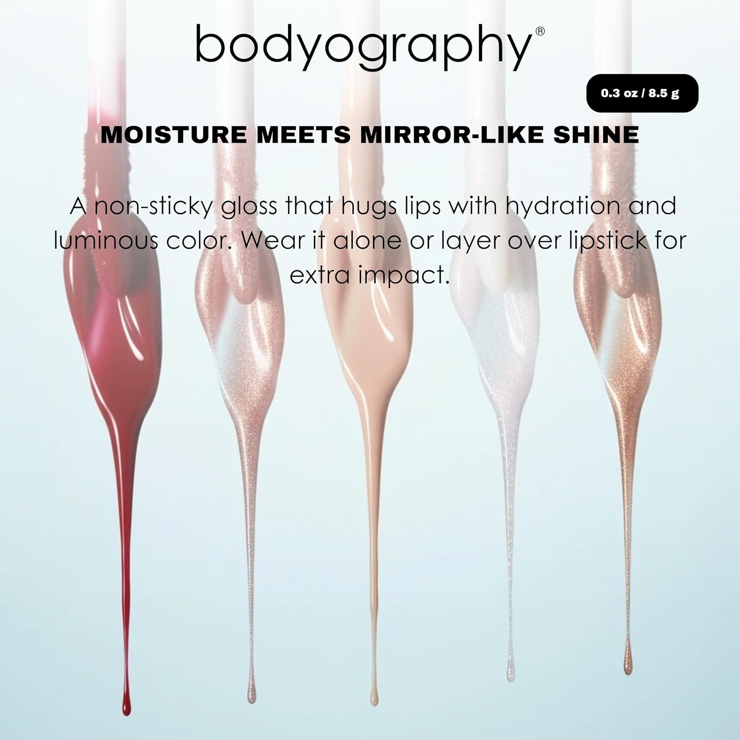 Bodyography Lip Gloss, Mirage, 0.3 Ounce