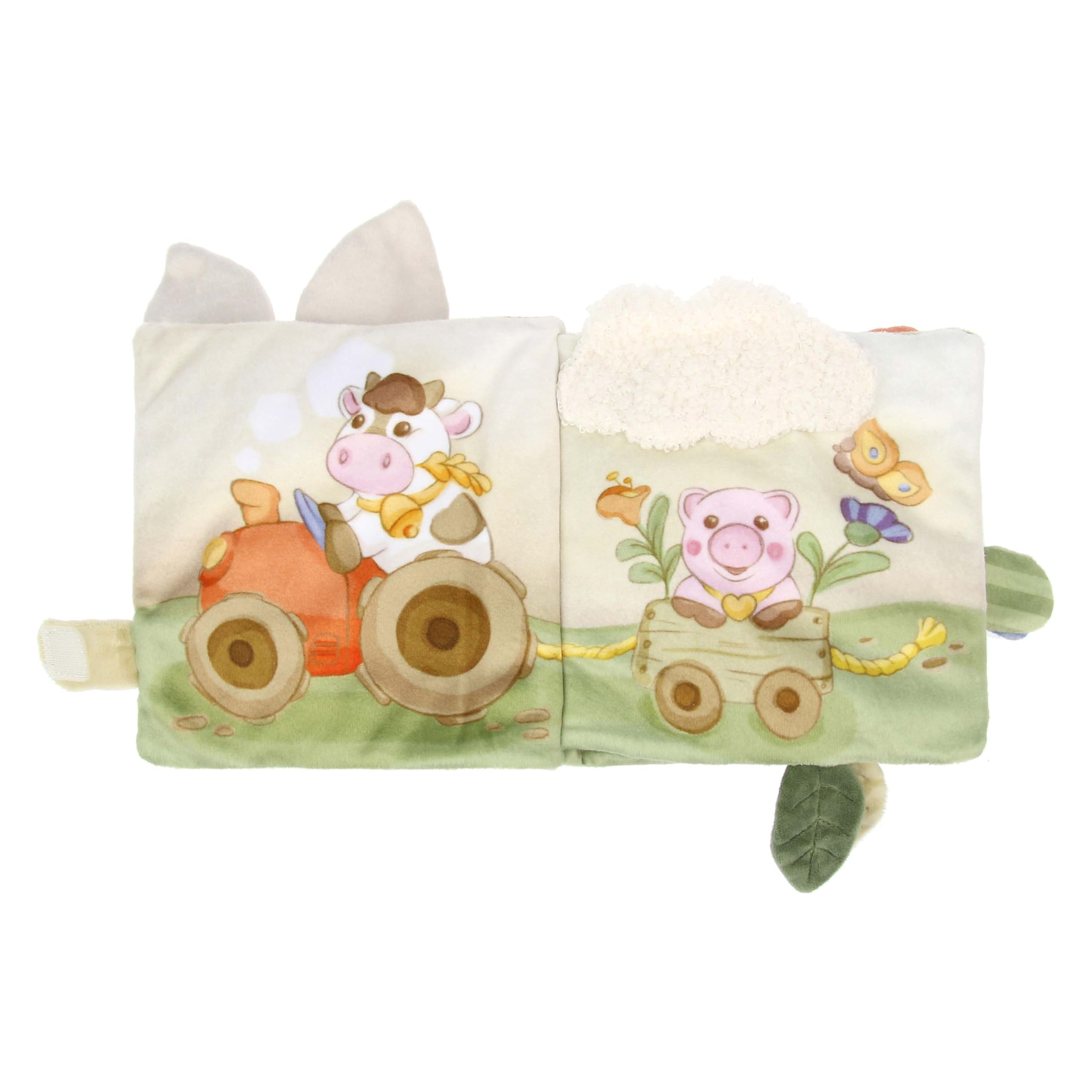 THUN - Libretto gioco - 100% Poliestere + PET + PVC - Collezione Baby Dolce Fattoria - 15 x 15 cm