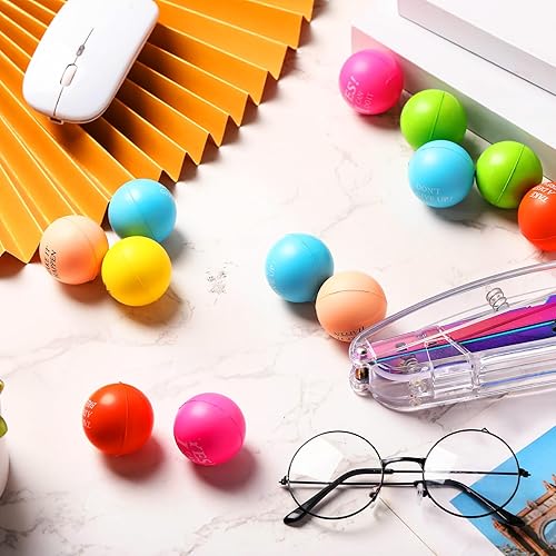 Miniatura 11 de Sotiff 100 bolas de estrés motivacionales de espuma colorida, citas inspiradoras para aliviar el estrés, paquete de bolas de agradecimiento a