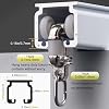 ceiling rail for 1 m - 6 m curtain rail aluminum white curtain rail with quiet rollers robust curtain rod for room divider (color: ceiling mounted size: 1.8 m (2 x 90 cm)