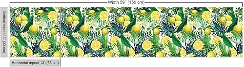 Miniatura 427 de Ambesonne The Yard - Tela de hibisco de flores tropicales en tonos de la vida real, tela decorativa para tapicería, cestas de almacenamiento