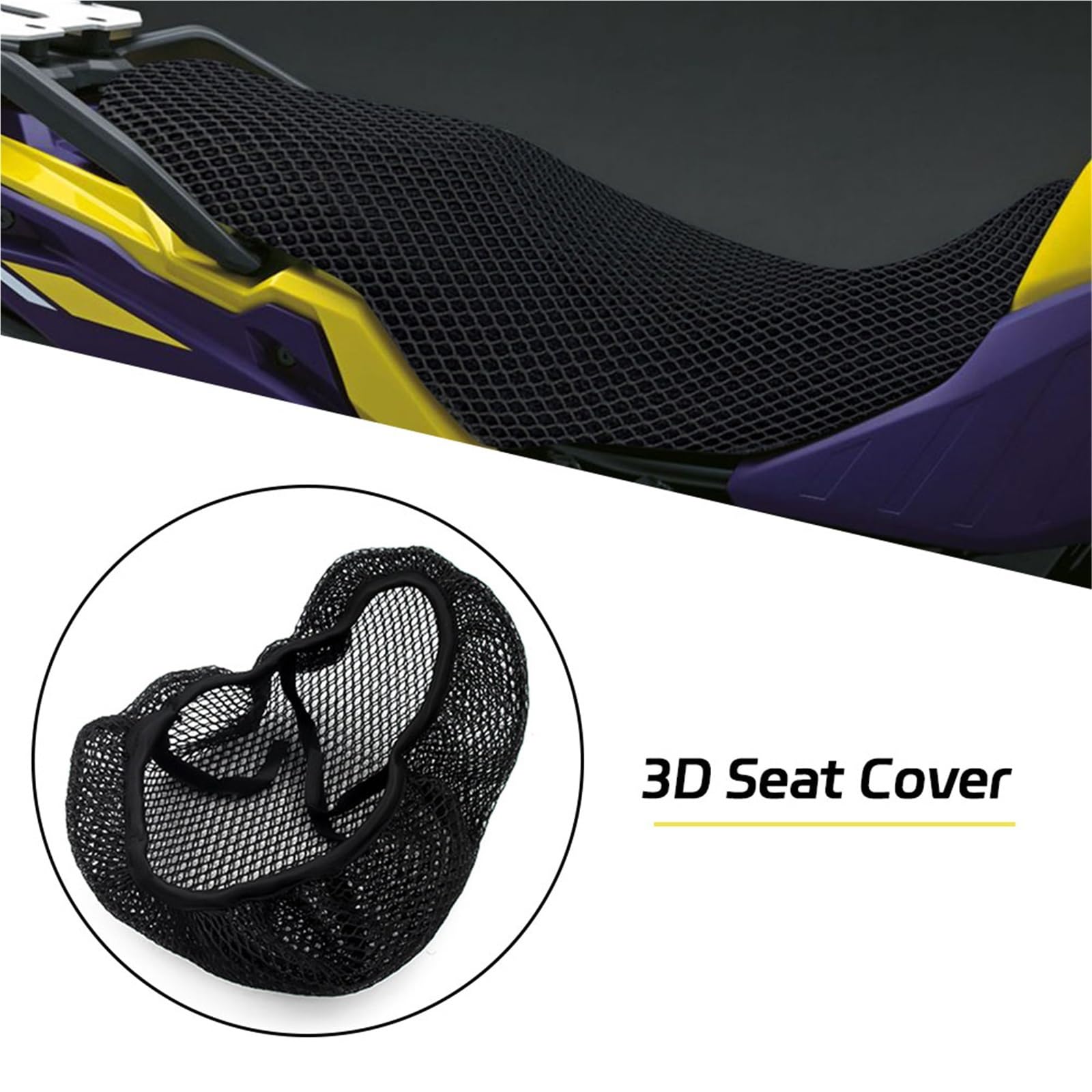 Cuscino Antiscivolo In Tessuto Di Rete Nylon Per Suzuki V-strom 800DE/RE/ADV Coprisedile Isolato A Nido D'ape 3D Per Moto
