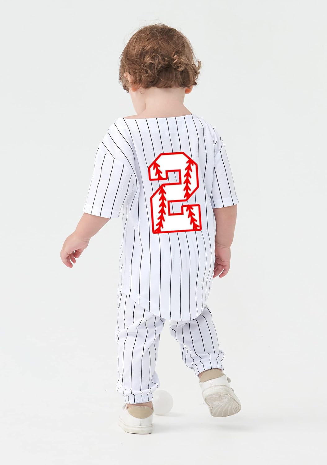 Toddler Boy Girl Birthday Baseball Shirt Short Set Kids 1st 2nd 3rd 4 Year Old Birthday 2-Piece Outfit Set - Image 3