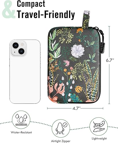 Miniatura 33 de Smell Proof Bag, 6.7"x4.7" Smell Proof Container with Activated Carbon Fiber Liner, Odorless Airtight Travel Organizer & Stylish Gifts for Women