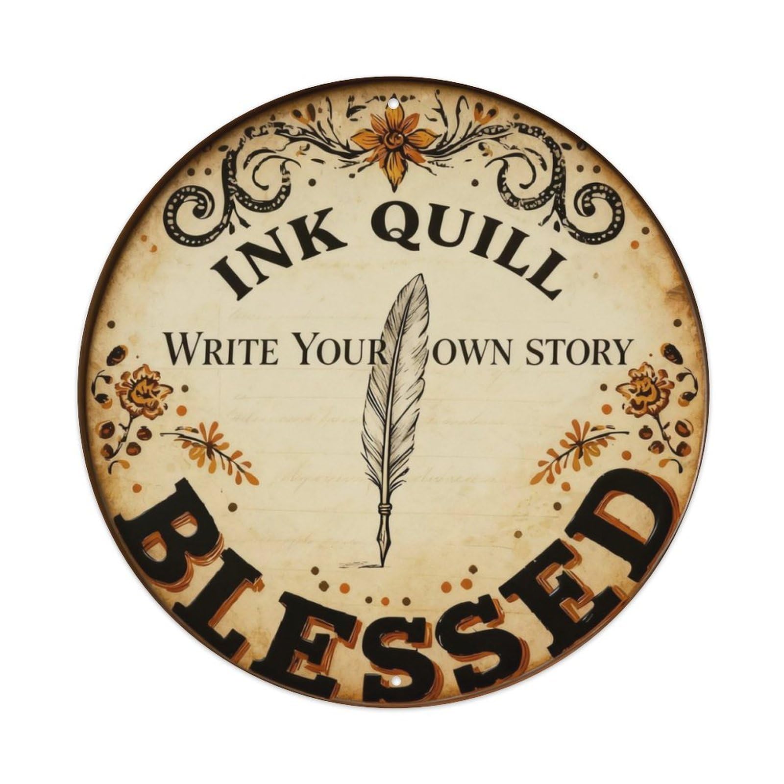 Write Your Own Story Metal Tin Sign Plaque