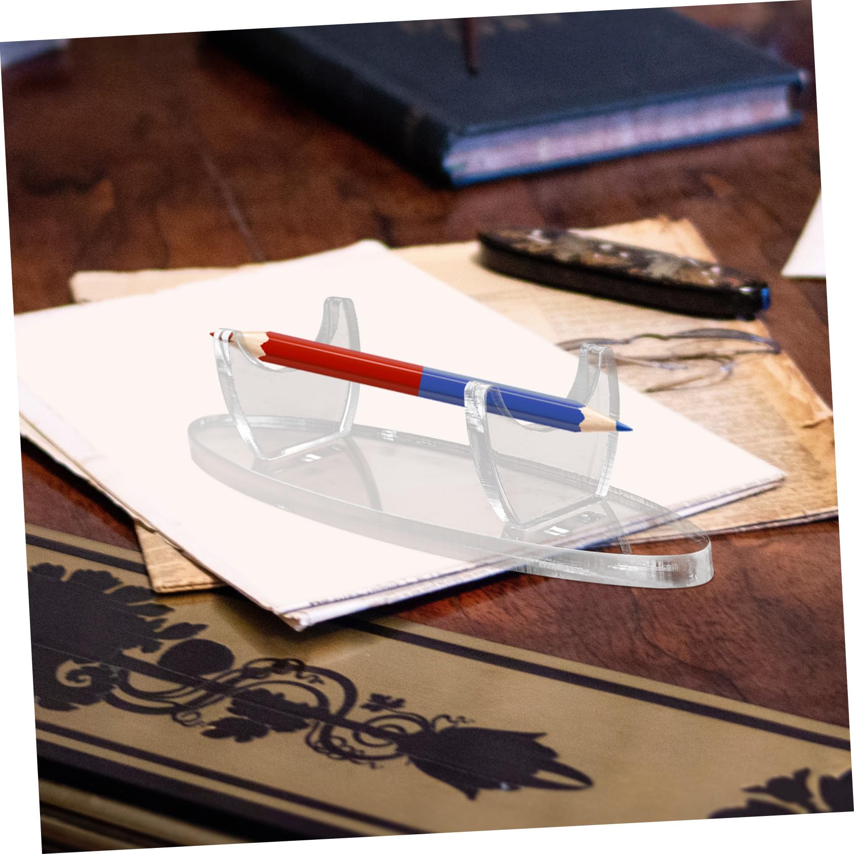 Operitacx 10pièces Support De Présentation Acrylique Pour Stylo Et Pinceaux De Maquillage Organisateur De Bureau Transparent