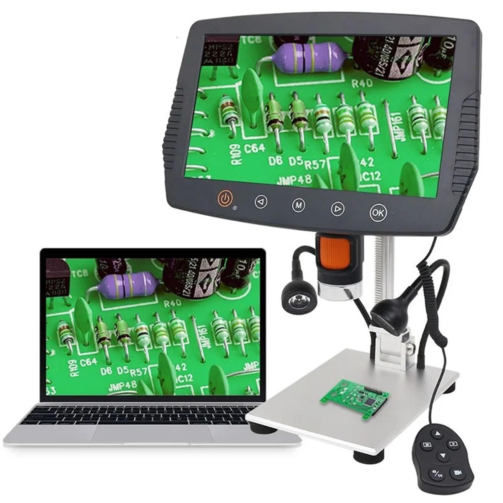 Mikroskop cyfrowy 1000X lutowanie naprawa telefonu elektroniczny mikroskop wideo kamera HD 1080P 9 Cal wyświetlacz LCD narzędzia inspekcyjne