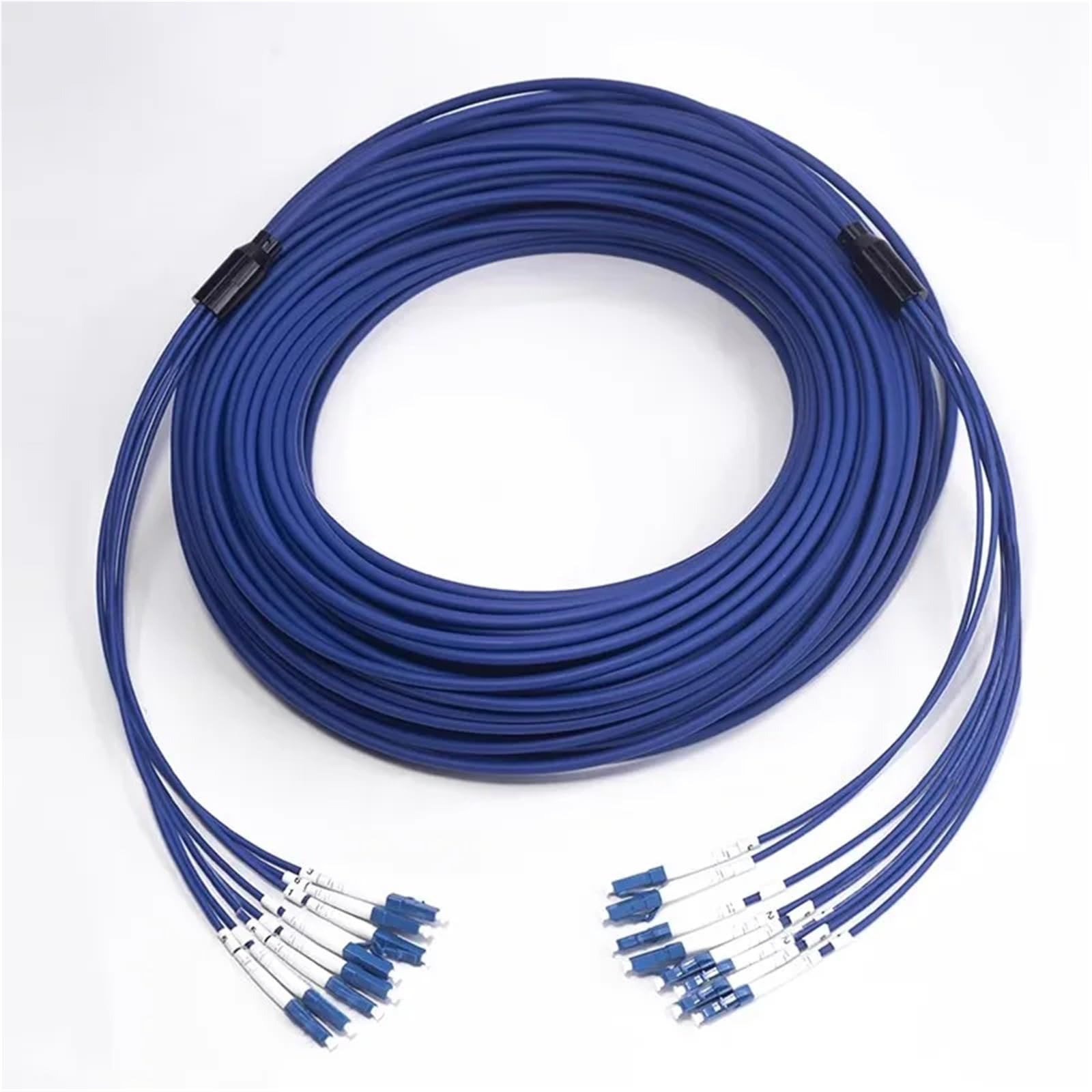 Cable de fibra óptica blindado for exteriores, latiguillo monomodo azul, LC UPC SC, 4/6/8 núcleos, FTTH, 10 m, 20 m, 30 m, 40 m, 50 m(6-core 6LC-6LC 30m)