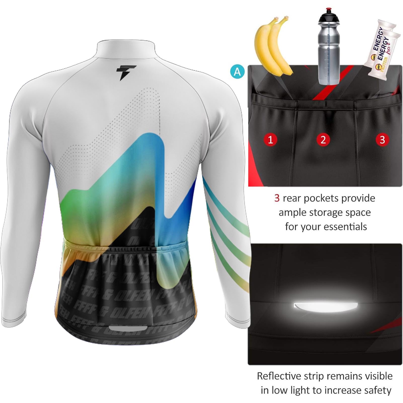 Maglia Ciclismo Uomo Inverno Termico Vello Manica Lunga Autostrada MTB Bicicletta Abbigliamento Sportivo Casual Attrezzature Fitness Maglia Manica lunga Tuta