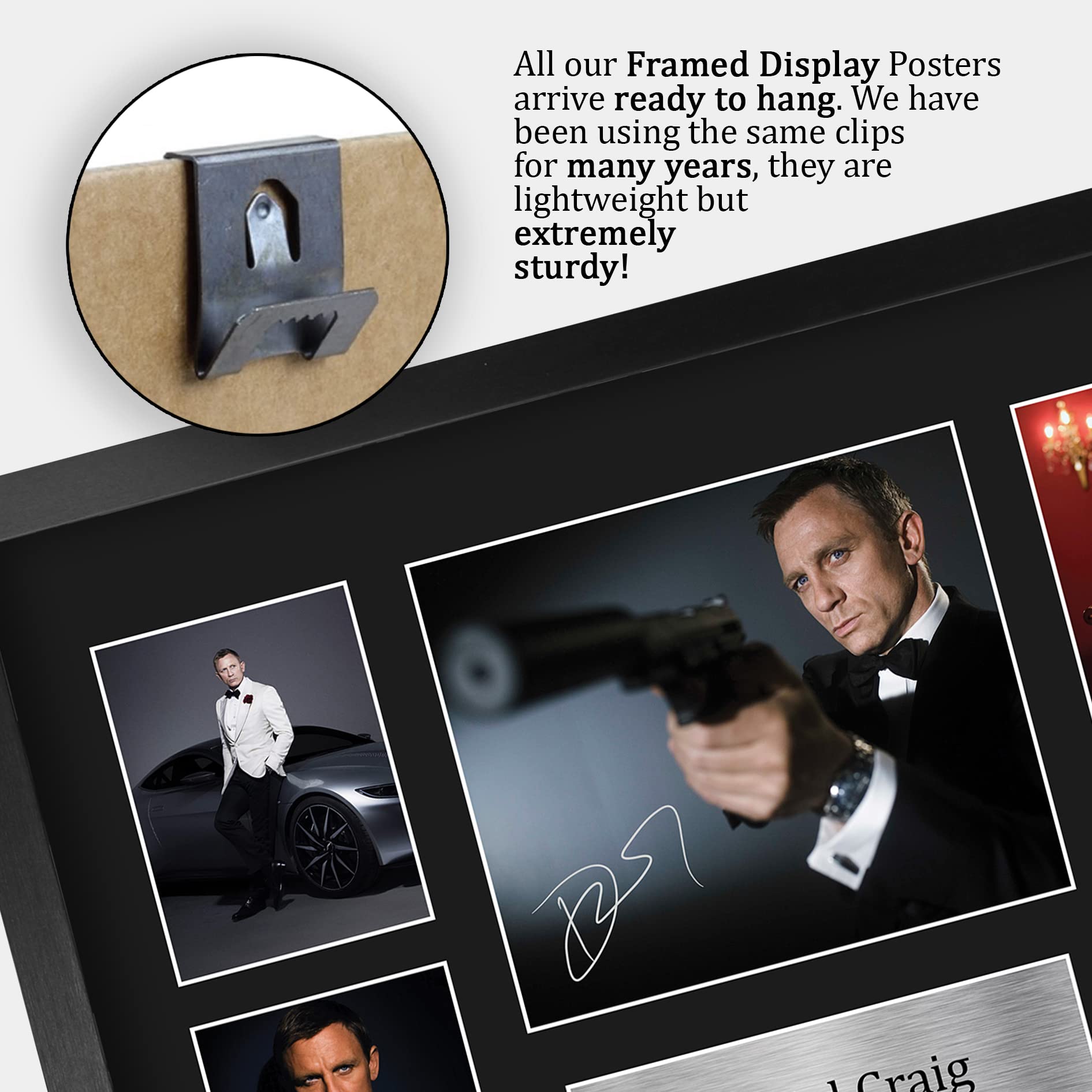HWC Trading FR A3 Daniel Craig James Bond Cadeaux Imprimé Signé Autographe Photo pour les fans de cinéma - A3 Encadré