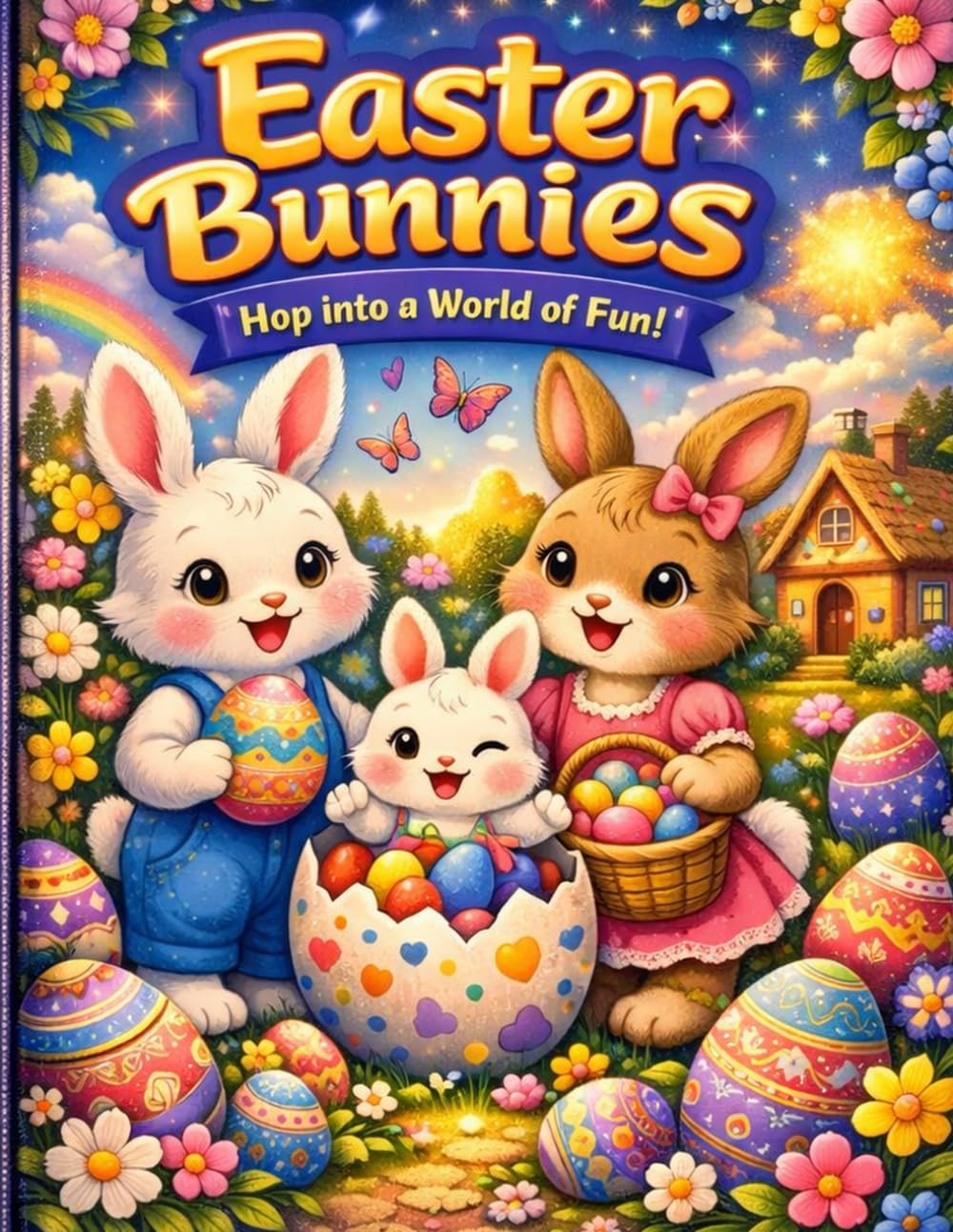 Easter Bunnies Coloring Book: Hop into a World of Fun!