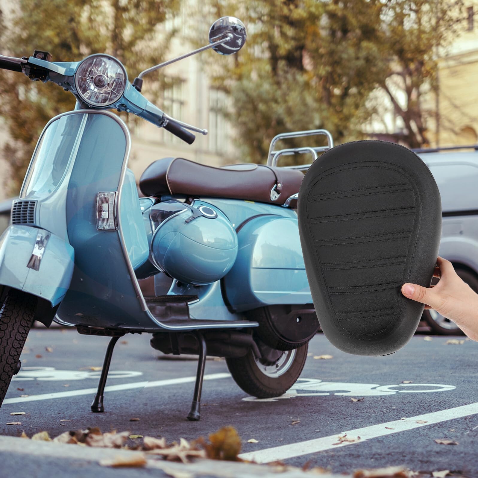 Mikinona Seggiolino per Bicicletta Schiuma ad Alta Elasticità e Altezza Regolabile, Cuscino Comodo per Sedile di Bici ed Elettrici