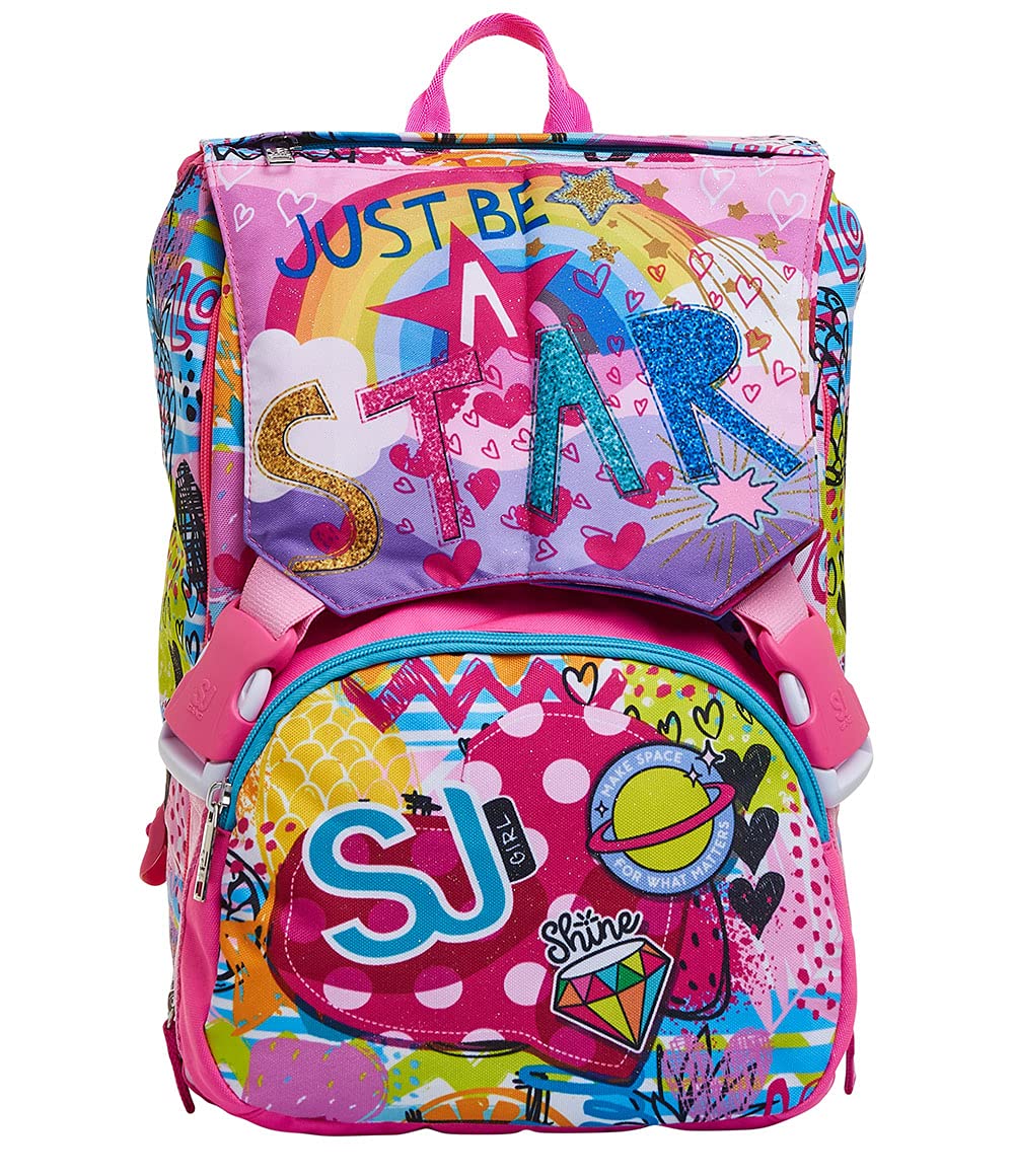 Sj Gang Fashion Seven School Pack Boy Zaino Estensibile + Astuccio Quick Case