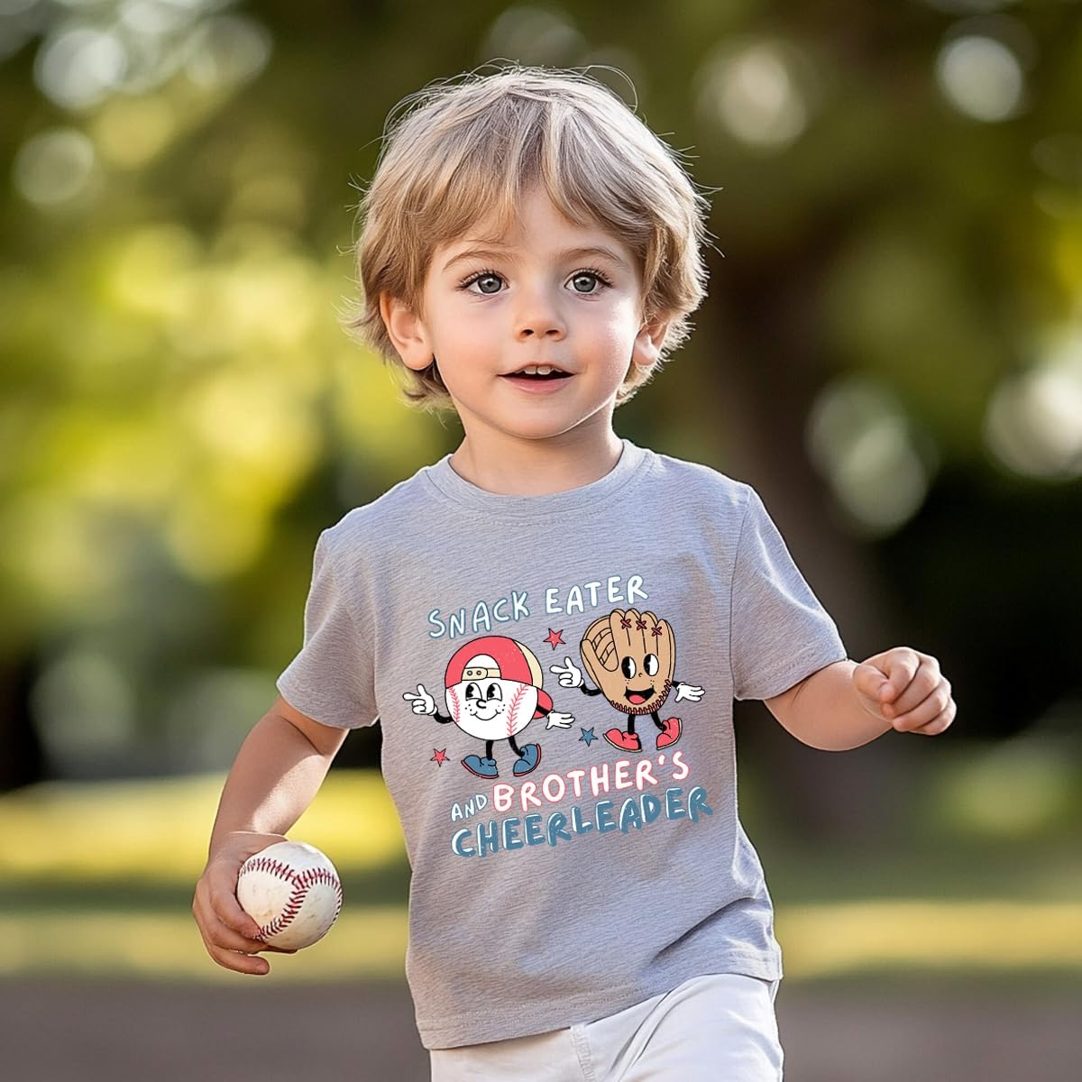 Kids Baseball Shirt Girls Funny Baseball Sister Graphic T-Shirt Summer Short Sleeves Tee Tops Clothes 2-7 Years - Image 2