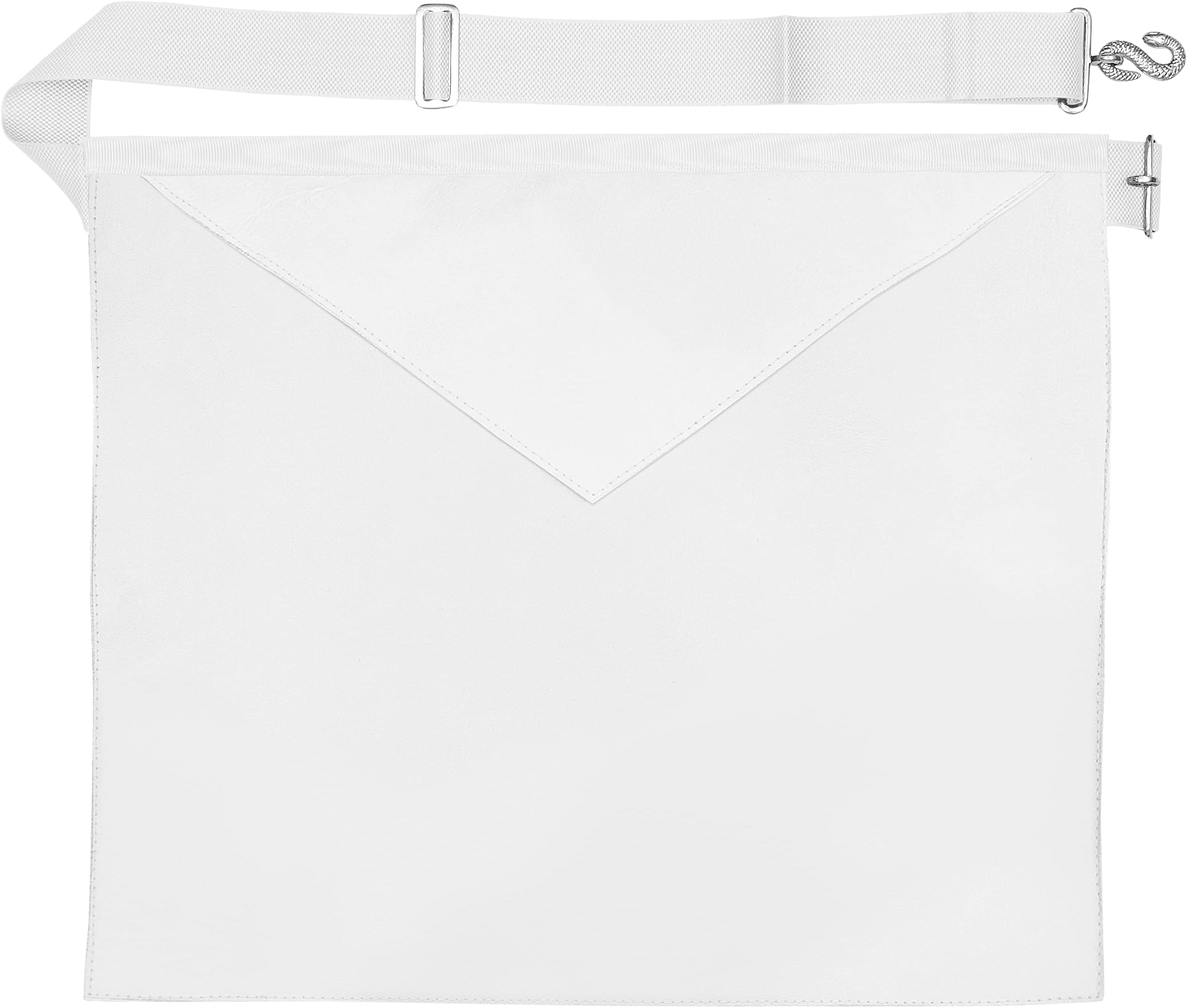 THE MASONIC COLLECTION Craft Entered 1st Degree Apprentice Apron - White Colour - Large Pocket & Adjustable Belt - Gift Accessory For Freemason Men